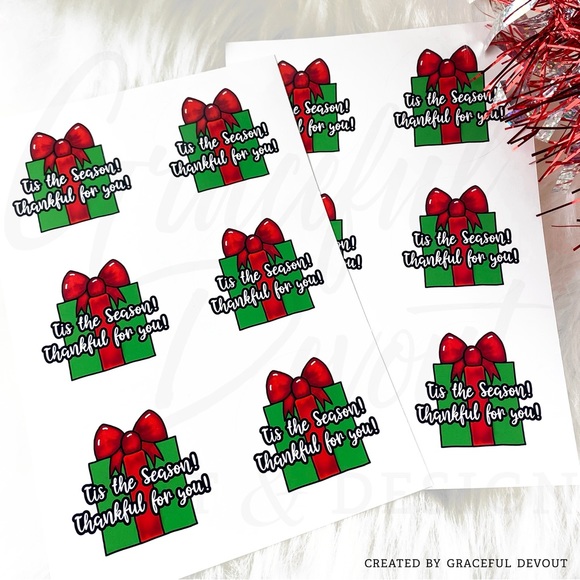 Tis The Season! Thankful for You! - 2" (inches) (96ct.)  [GD29-96] - Picture 3 of 5